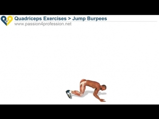 jump burpees (quads exercises)