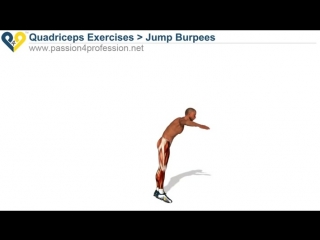 jump burpees (quads exercises)