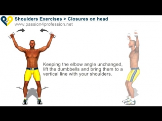 dumbbell exercises shoulders closures on head