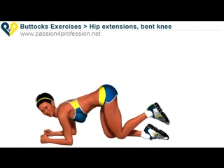 hip extensions bent knee - buttocks exercises for woman