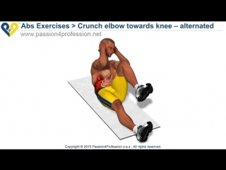 crunch elbow towards knee - alternated