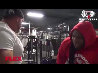 kai greene and jay cutler chest and triceps workout 07/10/14. (rus)