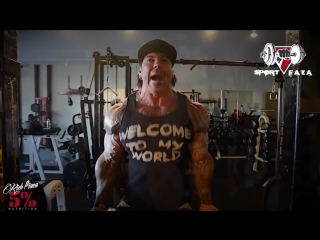 rich piana biceps lift with cheating (rus sportfaza)